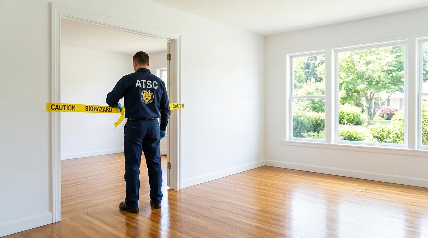 Certified biohazard cleanup crew performing Crime Scene Cleanup in Hermitage